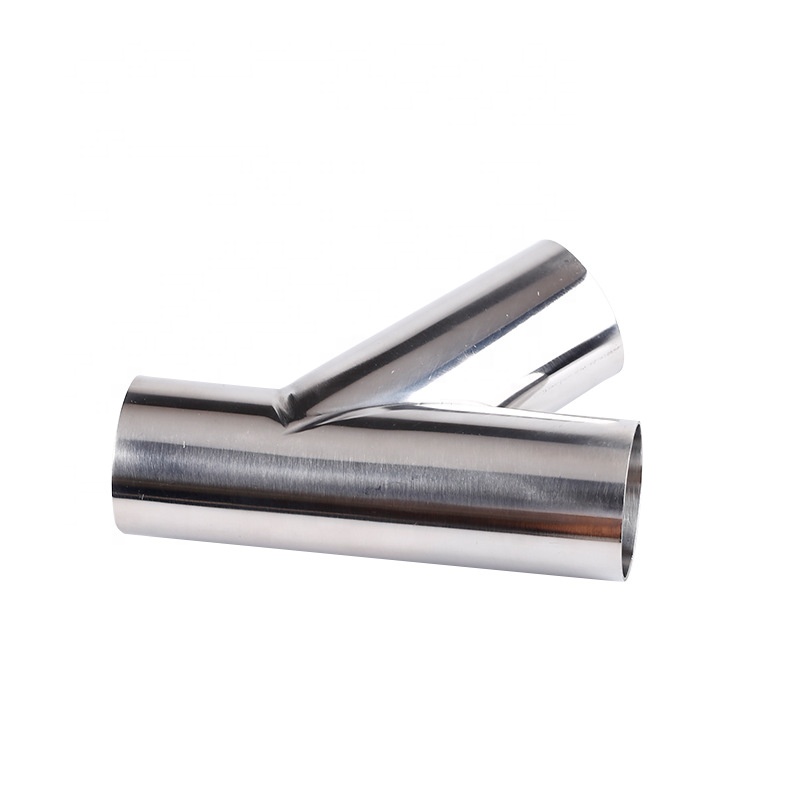 SS304/SS316L 45 Degree Y Branch Lateral Welding Tee Sanitary Stainless ...